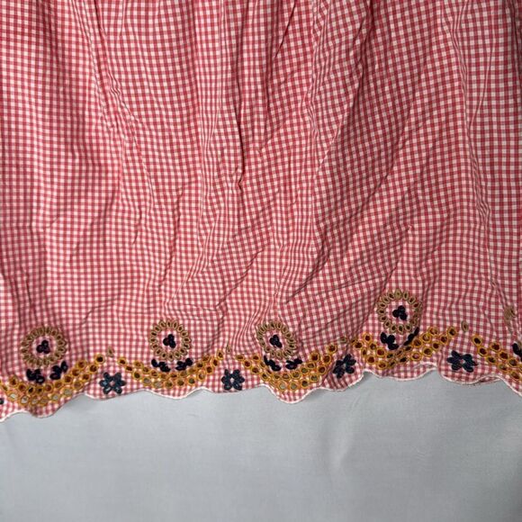 Madewell Pink Gingham Tank Top with Floral Embroidery. Size Small. - Picture 6 of 12